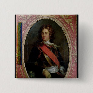 Portret van Rene Duguay-Trouin 1736 Vierkante Button 5,1 Cm
