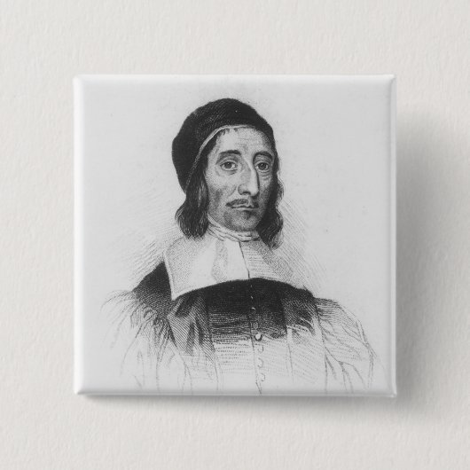 Portret van Richard Baxter Vierkante Button 5,1 Cm (Voorkant)