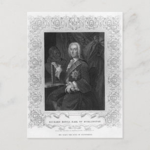 Portret van Richard Boyle, Earl of Burlington Briefkaart