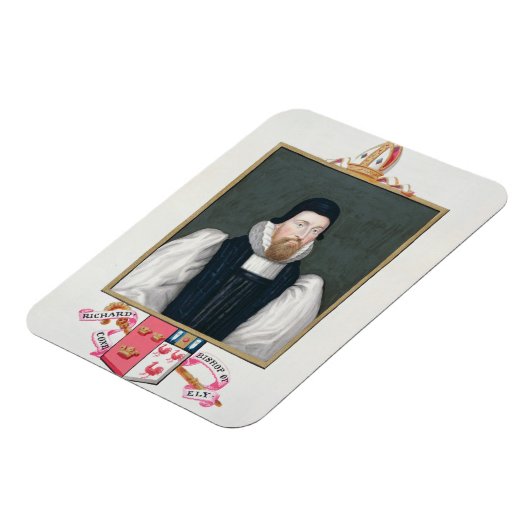 Portret van Richard Cox (1500-81) bisschop van Ely Magneet (Linkerzijde)