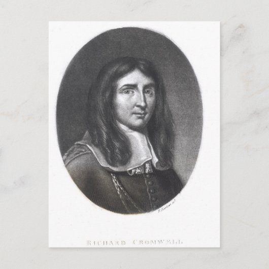 Portret van Richard Cromwell Briefkaart (Voorkant)