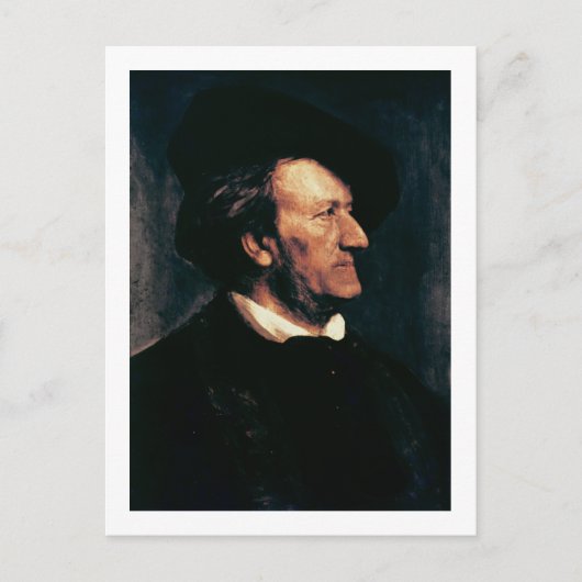 Portret van Richard Wagner (1813-83) (olie op canv Briefkaart (Voorkant)