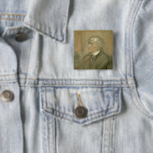 Portret van Richard Wagner 1868 Vierkante Button 5,1 Cm (In situ)