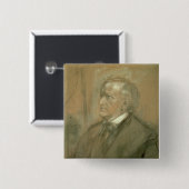 Portret van Richard Wagner 1868 Vierkante Button 5,1 Cm (Voorkant /achterkant)
