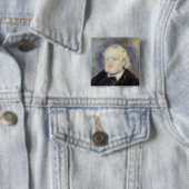 Portret van Richard Wagner 1882 Vierkante Button 5,1 Cm (In situ)
