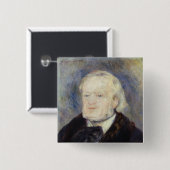 Portret van Richard Wagner 1882 Vierkante Button 5,1 Cm (Voorkant /achterkant)