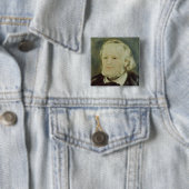 Portret van Richard Wagner, 1893 Vierkante Button 5,1 Cm (In situ)