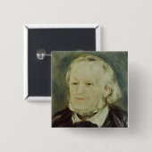 Portret van Richard Wagner, 1893 Vierkante Button 5,1 Cm (Voorkant /achterkant)