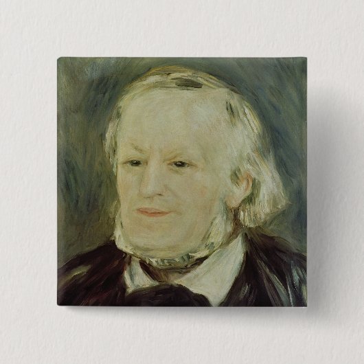 Portret van Richard Wagner, 1893 Vierkante Button 5,1 Cm (Voorkant)