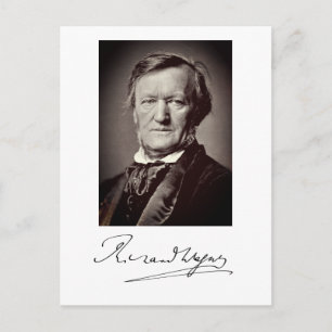 Portret van Richard Wagner Briefkaart