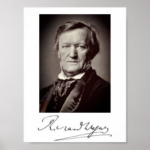 Portret van Richard Wagner Poster