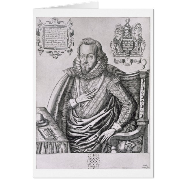 Portret van Robert Cecil (1563-1612) 1st Earl of S (Voorkant)