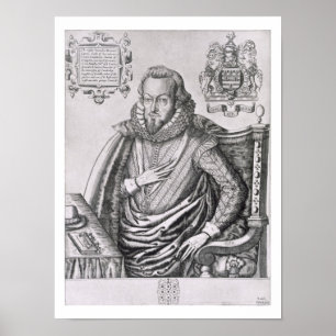 Portret van Robert Cecil (1563-1612) 1st Earl of S Poster