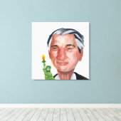 Portret van Robert Deniro Canvas Afdruk (Insitu (Houten vloer))