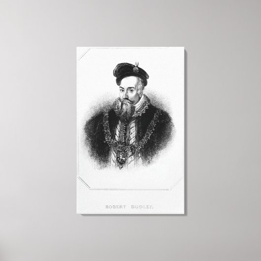 Portret van Robert Dudley 1st Earl of Canvas Afdruk (Voorkant)