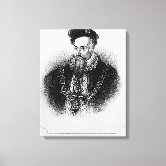 Portret van Robert Dudley 1st Earl of Canvas Afdruk (Voorkant)