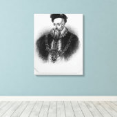 Portret van Robert Dudley 1st Earl of Canvas Afdruk (Insitu (Houten vloer))