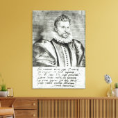 Portret van Robert Garnier Canvas Afdruk (Insitu (Woonkamer))