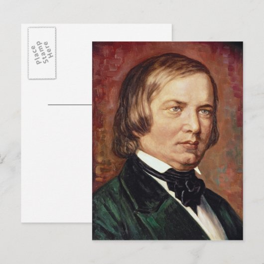 Portret van Robert Schumann Briefkaart (Voorkant / Achterkant)