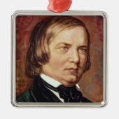 Portret van Robert Schumann Metalen Ornament (Voorkant)