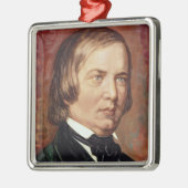 Portret van Robert Schumann Metalen Ornament (Links)