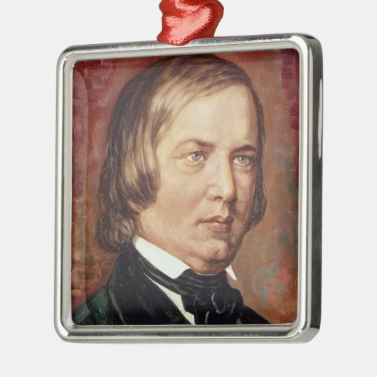 Portret van Robert Schumann Metalen Ornament (Links)