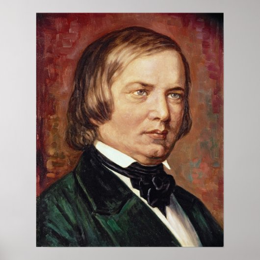 Portret van Robert Schumann Poster (Voorkant)