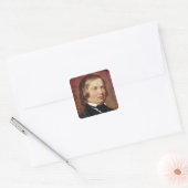 Portret van Robert Schumann Vierkante Sticker (Envelop)