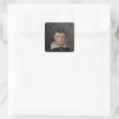 Portret van Robert Surcouf 1796 Vierkante Sticker (Tas)
