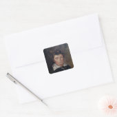 Portret van Robert Surcouf 1796 Vierkante Sticker (Envelop)