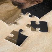 Portret van rode neusbol met zwart legpuzzel (Zijkant)