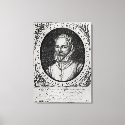 Portret van Roland de Lassus Canvas Afdruk (Voorkant)