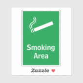 Portret van rookruimte sticker (Vel)