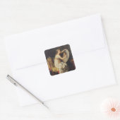 Portret van Roos Adelaide Ducreux Vierkante Sticker (Envelop)