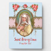 Portret van Roos van de St. Draped met Rozen (M 02 Fotoplaat (voorkant)