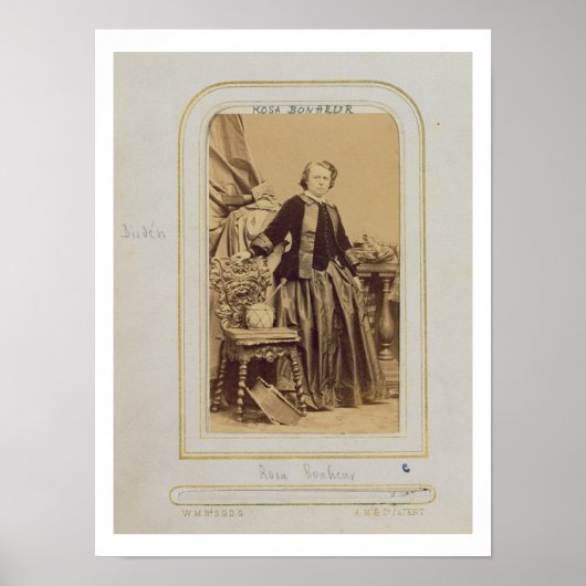 Portret van Rosa Bonheur (1822-99) (foto) Poster (Voorkant)
