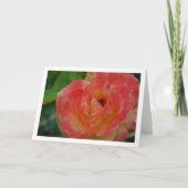 Portret van roze en gele roos bloem kaart (Voorkant)