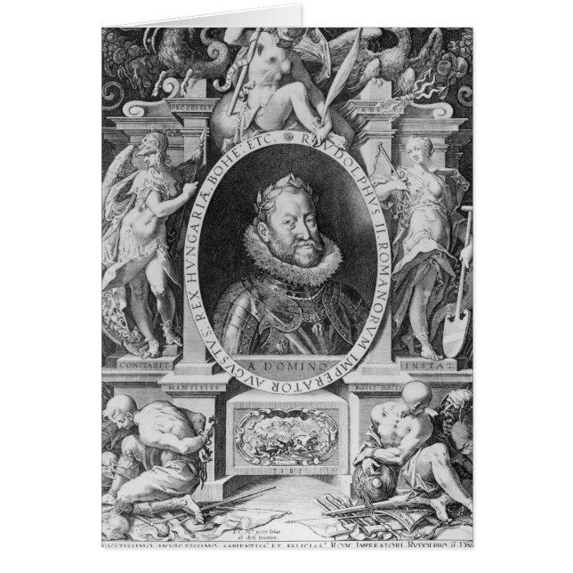 Portret van Rudolph II (Voorkant)