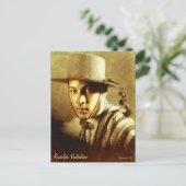 Portret van Rudolph Valentino Art Briefkaart (Staand voorkant)