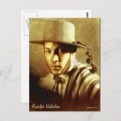 Portret van Rudolph Valentino Art Briefkaart (Voorkant / Achterkant)