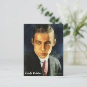 Portret van Rudolph Valentino Art Briefkaart (Staand voorkant)