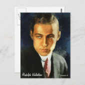Portret van Rudolph Valentino Art Briefkaart (Voorkant / Achterkant)