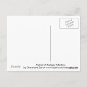 Portret van Rudolph Valentino Art Briefkaart (Achterkant)