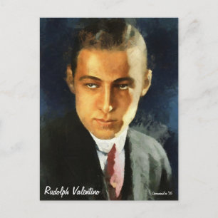 Portret van Rudolph Valentino Art Briefkaart