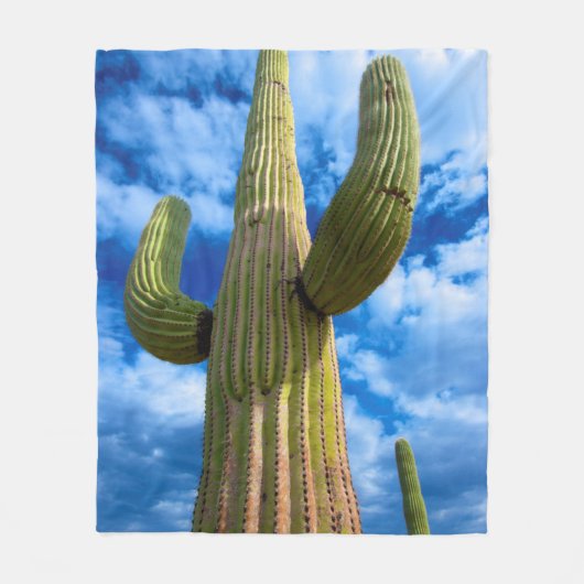 Portret van Saguarocactus, Arizona Fleece Deken (Voorkant)
