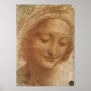 Portret van Saint Anne door Leonardo da Vinci Poster