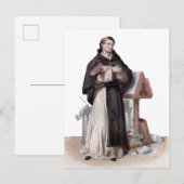 Portret van Saint Bernard de Clairvaux Briefkaart (Voorkant / Achterkant)