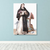 Portret van Saint Bernard de Clairvaux Canvas Afdruk (Insitu (Houten vloer))