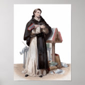 Portret van Saint Bernard de Clairvaux Poster (Voorkant)