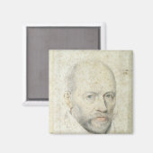 Portret van Saint Vincent de Paul Magneet (Voorkant / Achterkant)